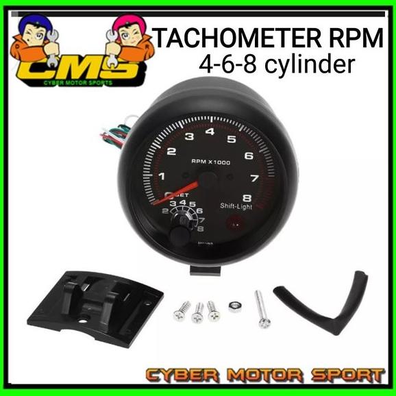 Tachometer Rpm Mobil Universal. Takometer Rpm. Indikator Pengukur Rpm