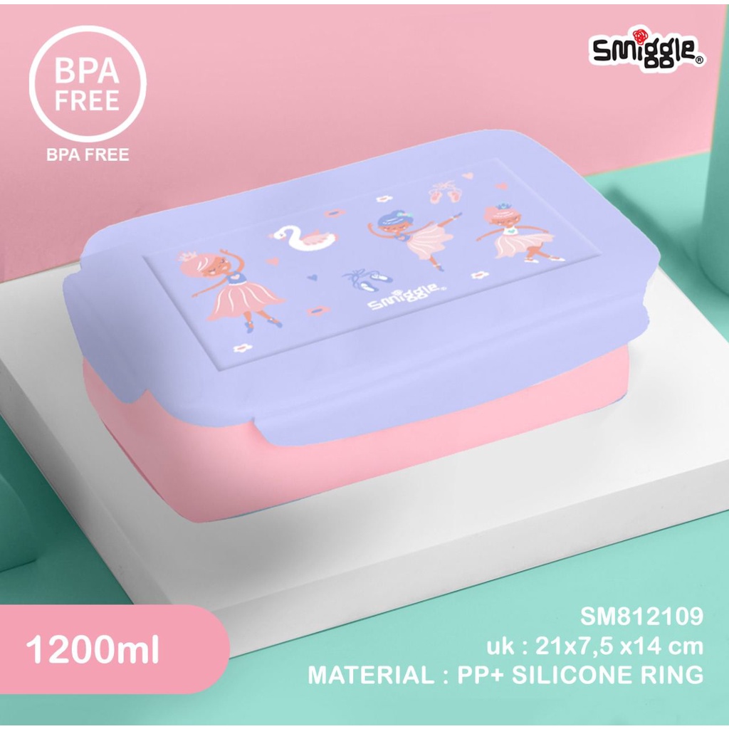 Smiggle Lunch Box/Kotak  Bekal Anak Karakter Uk.1200ml