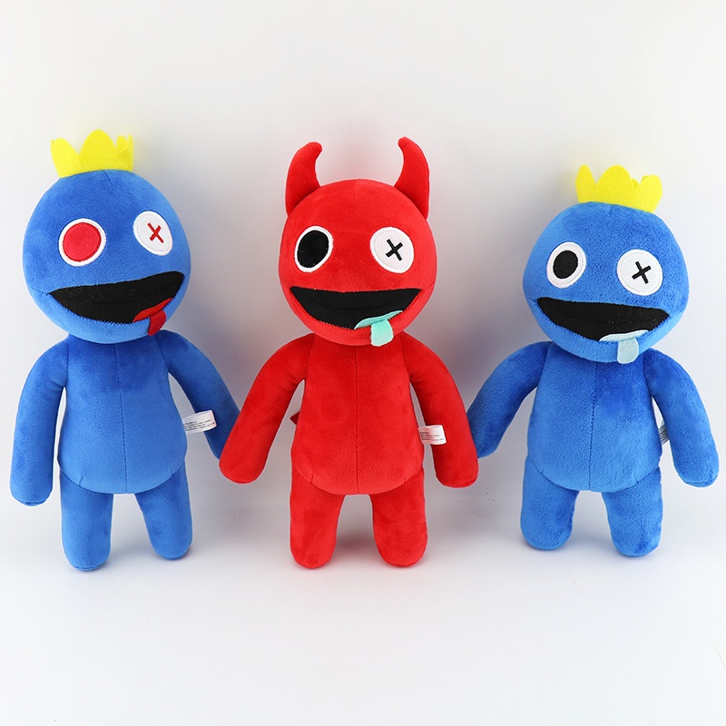 Teman Pelangi Baru Mainan Mewah Kawaii Game Karakter Boneka Monster Biru Boneka Lembut Mainan Anak Boneka Mewah Hadiah Natal