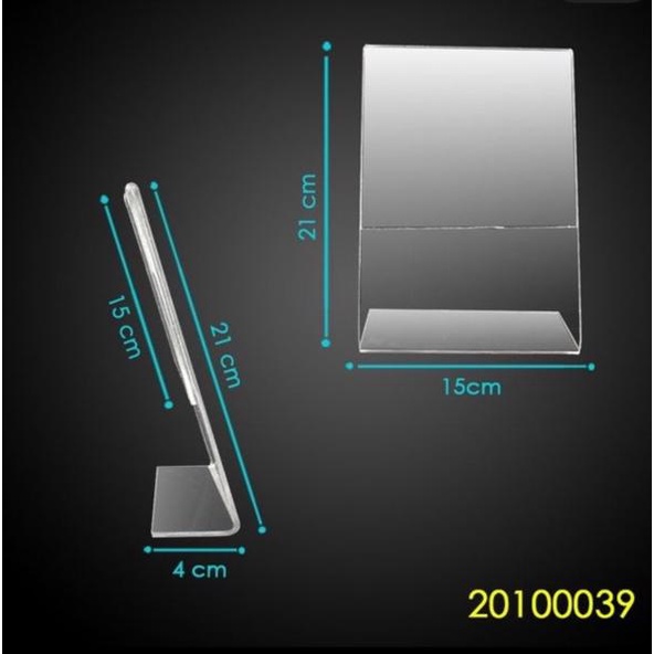 

[J-8-E ✪] acrylic tent holder / akrilik tent card A5 tempat brosur Meja bentuk L-berkualitas