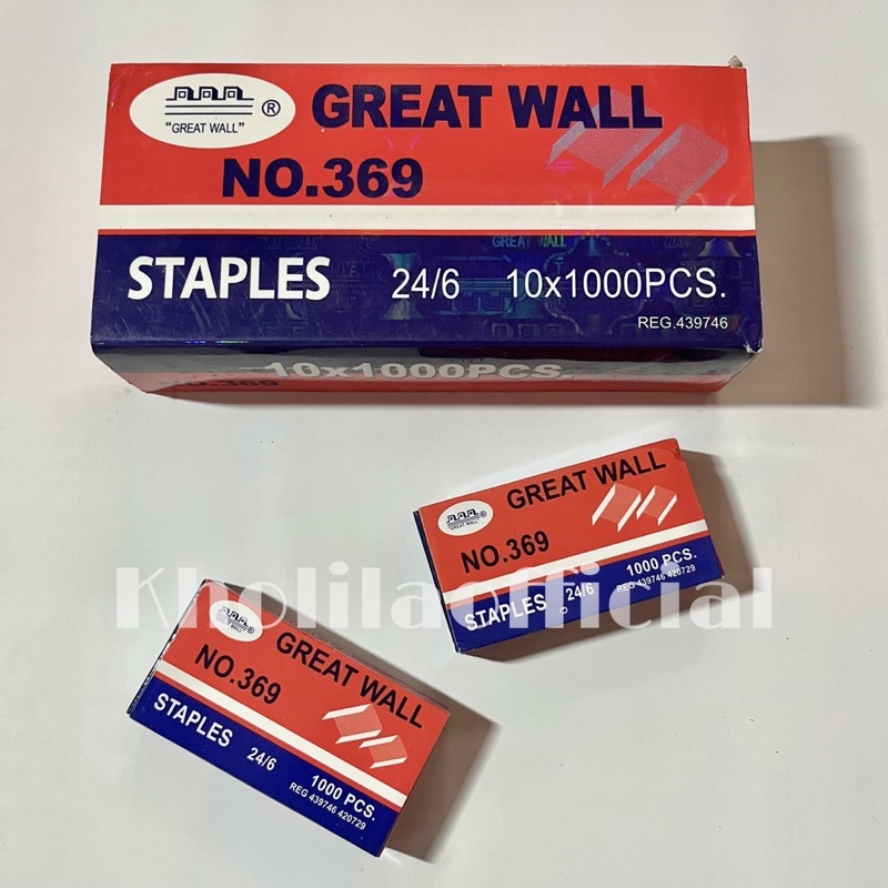 

ISI STAPLES GREAT WALL NO.369 (BESAR)