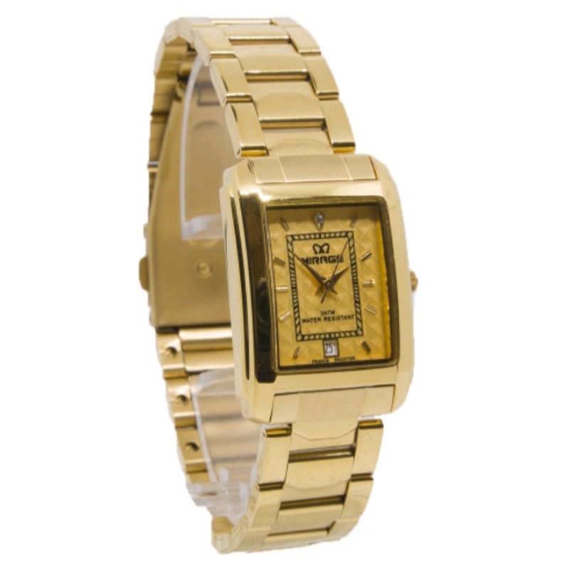 jam tangan wanita;MIRAGE M7738BSP gold~ORIGINAL~WATER RESISTANT~TGL~STAINLESS ANTI KARAT