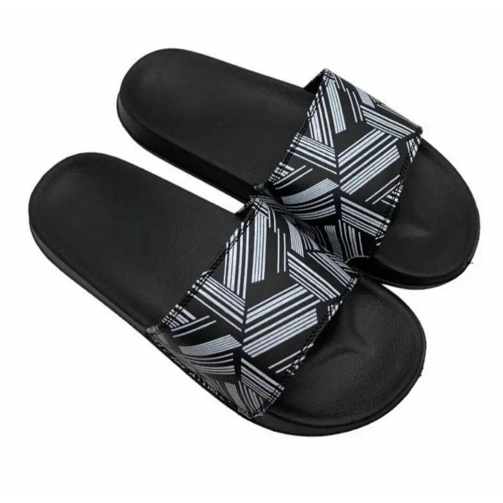 Sandal Slide Laki-Laki sandal Pria Casual Motif Abstrak