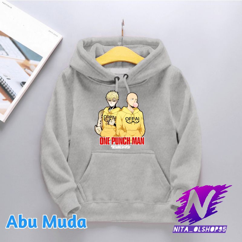 hoodie anak anime one puch man saitama genos