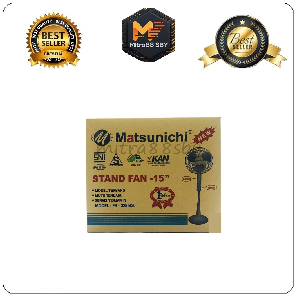 Mitra88sby Kipas Angin Berdiri MATSUNICHI Stand Fan Kaki Bulat FS328-B20 16 Inch