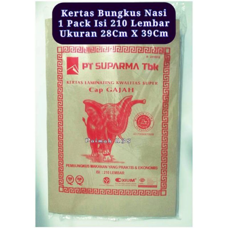 Kertas Nasi Gajah, Kertas Bungkus Nasi, Kertas Minyak, Kertas Makan Gajah Merah
