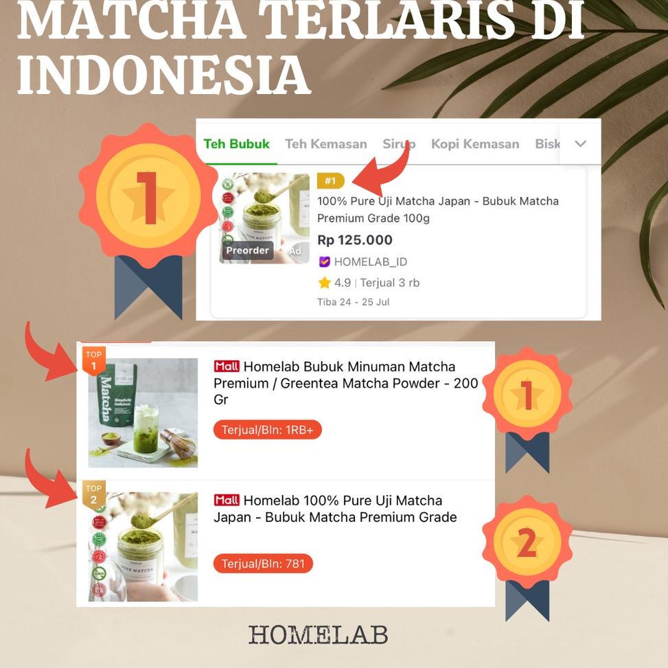 

[KODE 8SYKP] Homelab 100% Pure Uji Matcha Japan - Bubuk Matcha Premium Grade