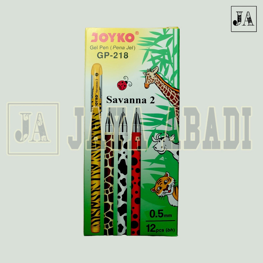 

Gel Savanna Joyko 12 pcs | Savana | Jel | Ball point | Bulpen | Pena | Pen | Bolpoin | Pulpen | Hitam | JAYA ABADI
