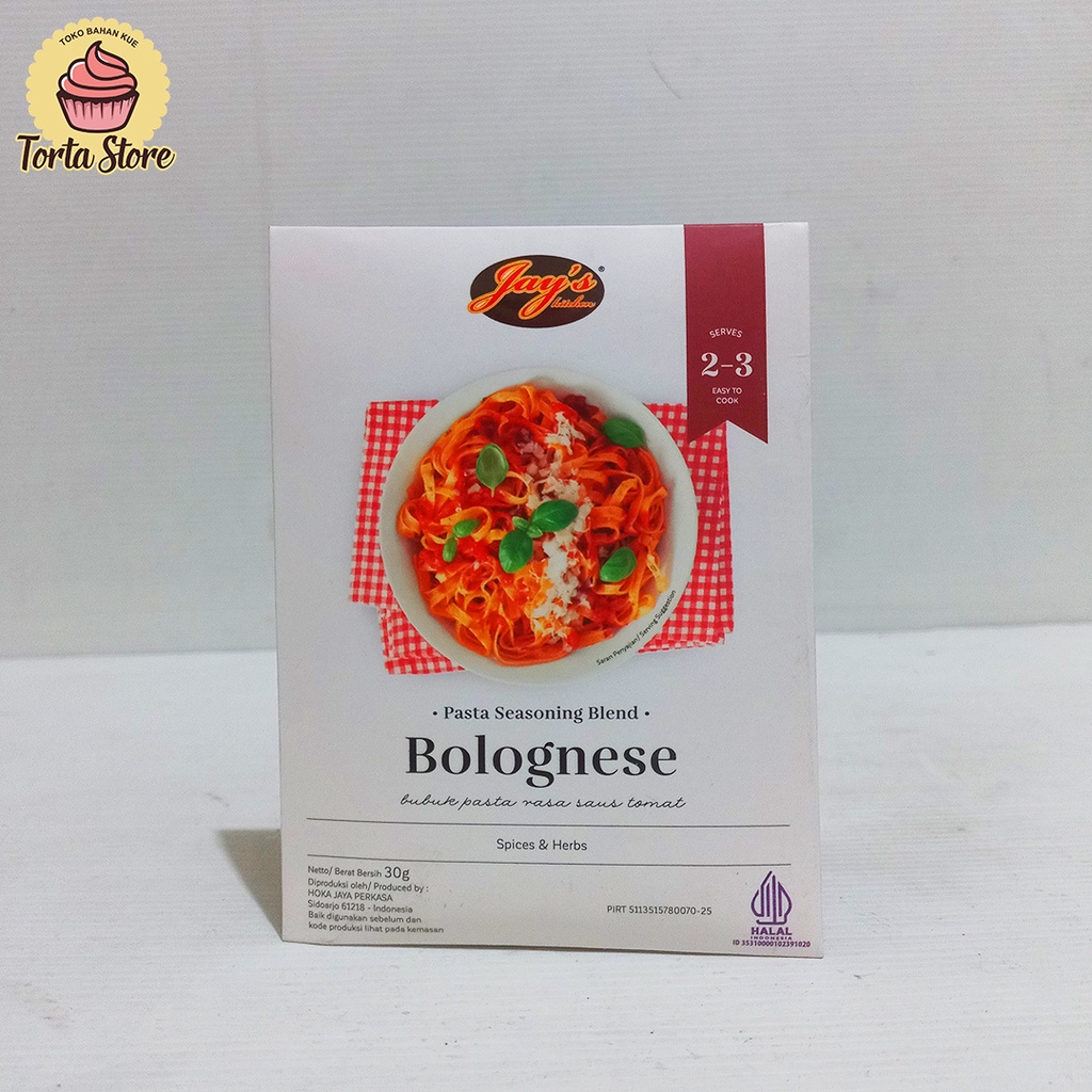 

Jay's Kitchen Bolognese Pasta Seasoning Blend 30gr