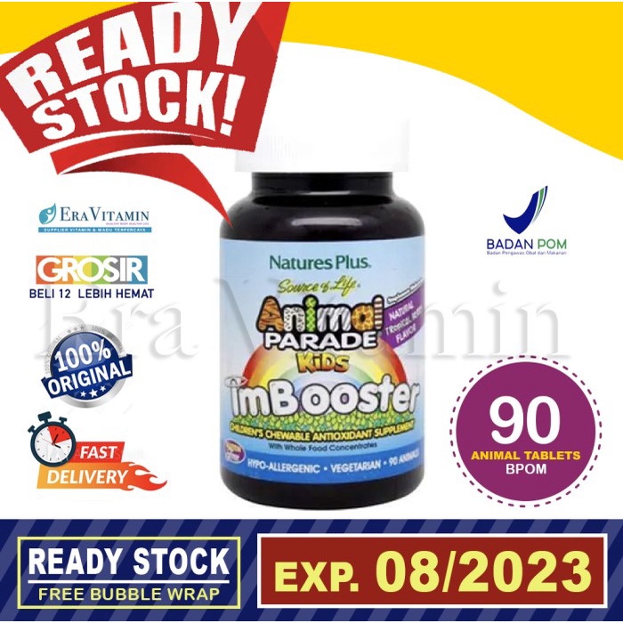 Natures Plus Animal Parade Kids ImBooster (90 chewable tablet) BPOM
