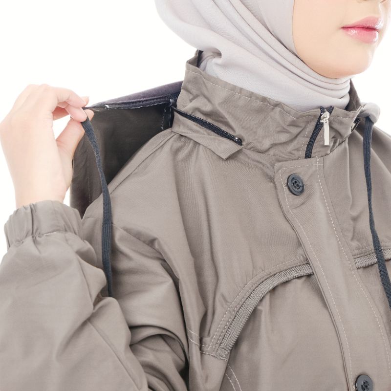 ANAPHA jaket parka syari muslimah jaket hijab hijabers jaket parka wanita panjang jacket hijaber syari