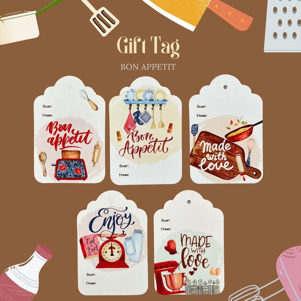 

[Doora] Gift Tag seri Kuliner / Bon Apetite / Selamat Menikmati