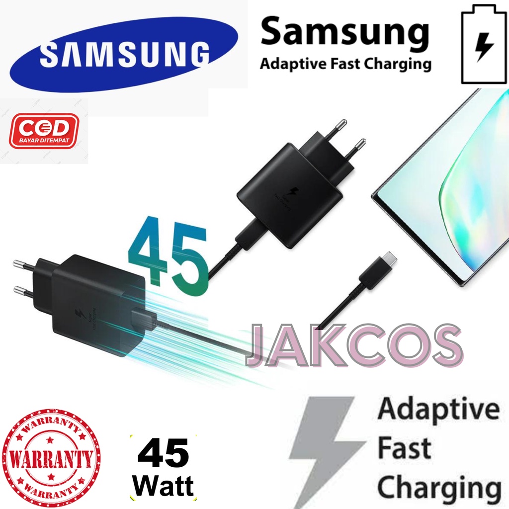 CHARGER SAMSUNG Fast Charging Samsung Galaxy S22 Charger 45W Type C to C Original 100%