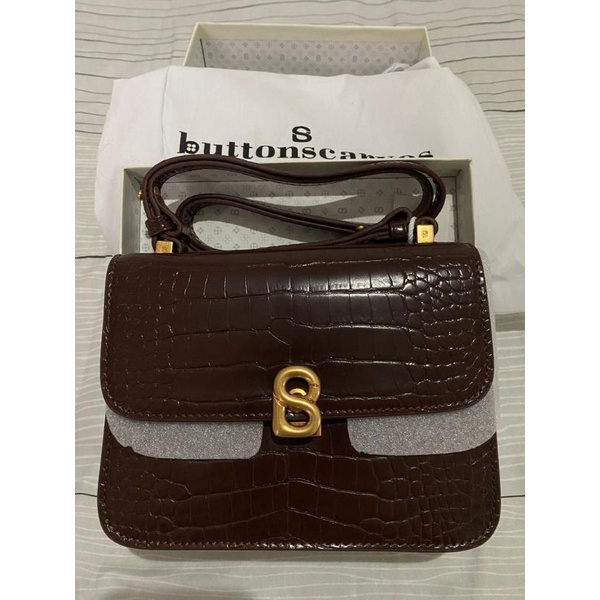 AUDREY BAG CROCO SMALL BUTTONSCARVES