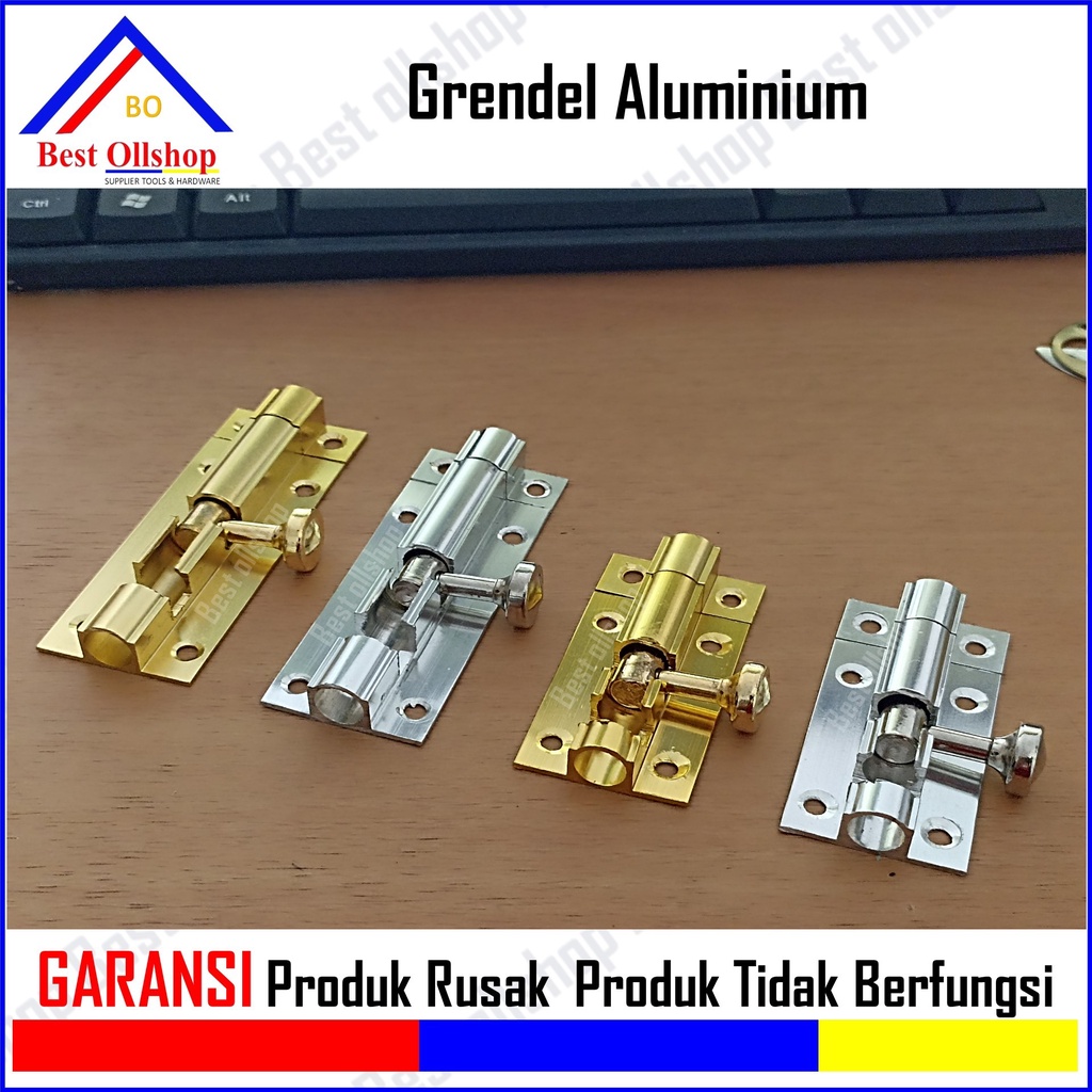 Grendel Pintu Aluminium 2 Inch / Slot Pintu / Slot Jendela