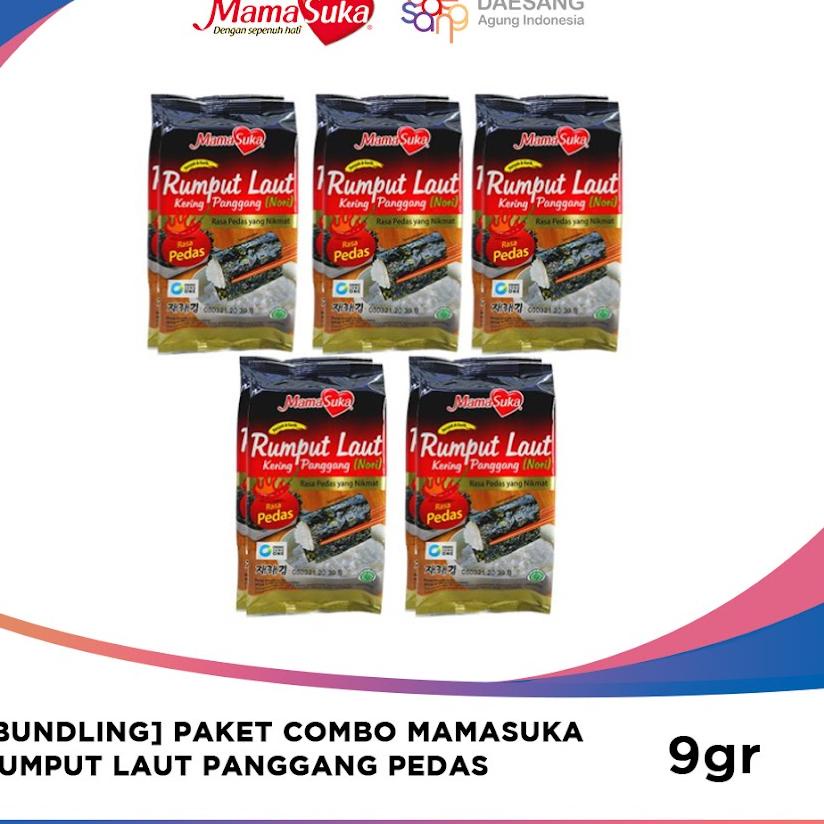 

12.12 ✨Promo✨ [Bundling] Paket Combo MamaSuka Rumput Laut Panggang Pedas - 5 pack !!!