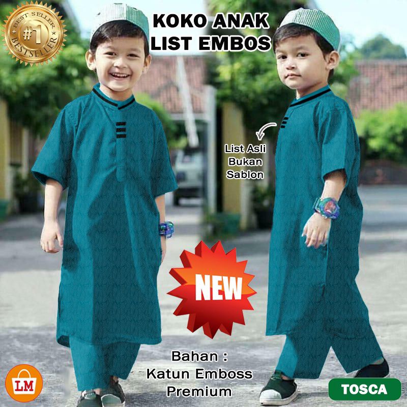 COD Setelan Anak Laki Laki Muslim Baju Koko Pakistan