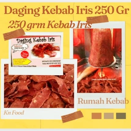 

Daging kebab iris sudah matang 250 gr