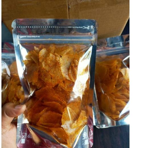 

√ KERIPIK KACA // KERIPIK BELING PEDAS DAUN JERUK BERAT 60G ●