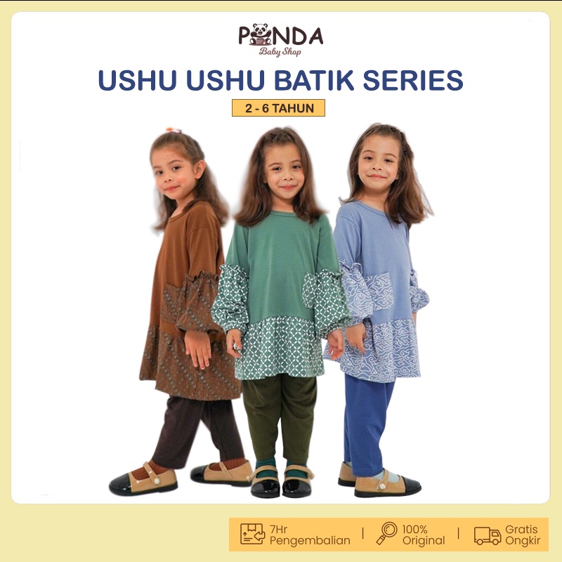 Ushu Ushu Baju Muslim Anak Perempuan Batik Series