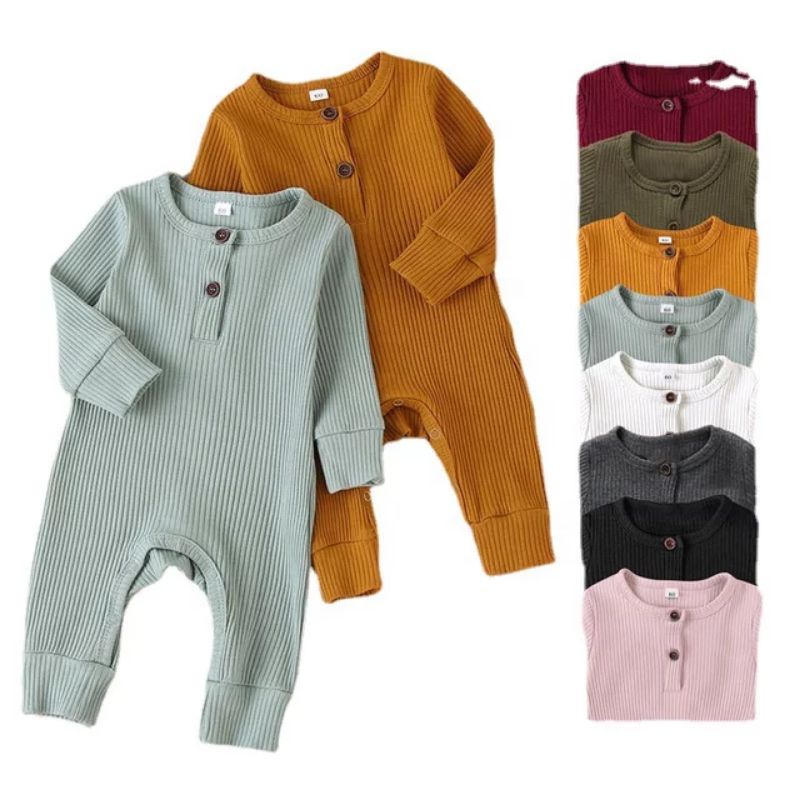 Sleepsuit panjang bayi Ribbed / sleepsuit noodle Kc2 SNI