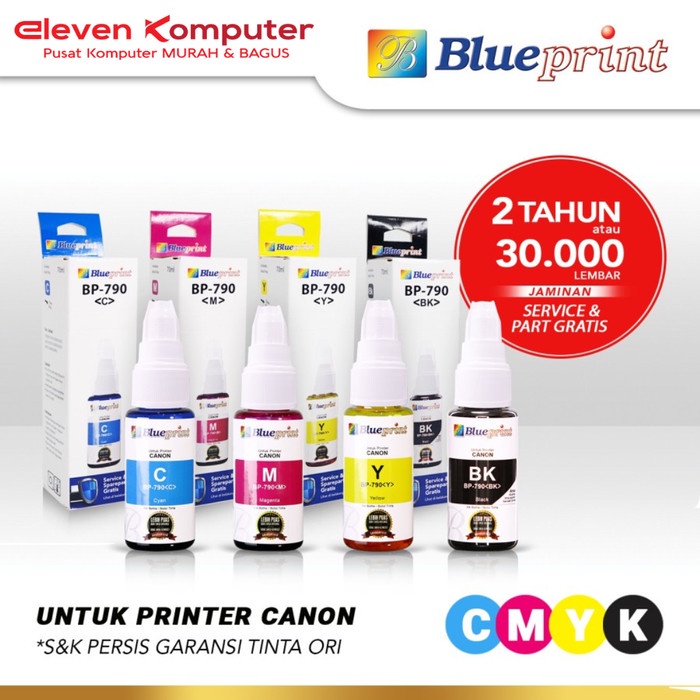 Tinta Canon BLUEPRINT 790 Compatible Printer G1000 G2000 G3000