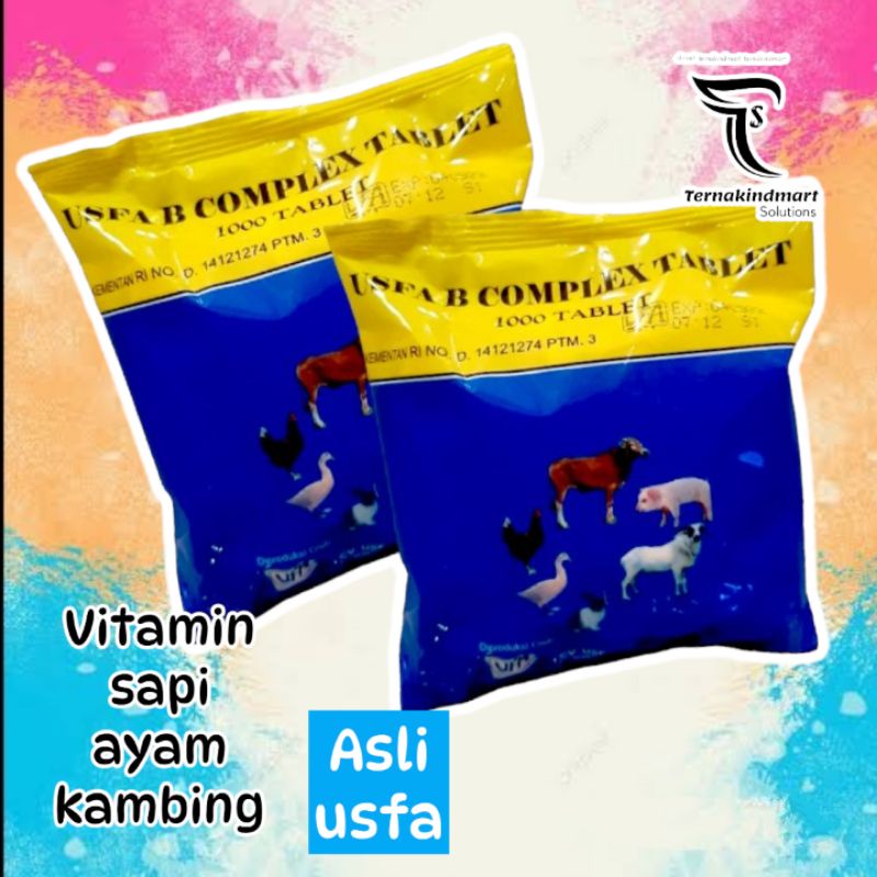 Vitamin B Komplek Vit B Sapi Kambing Ayam 1000 Tablet