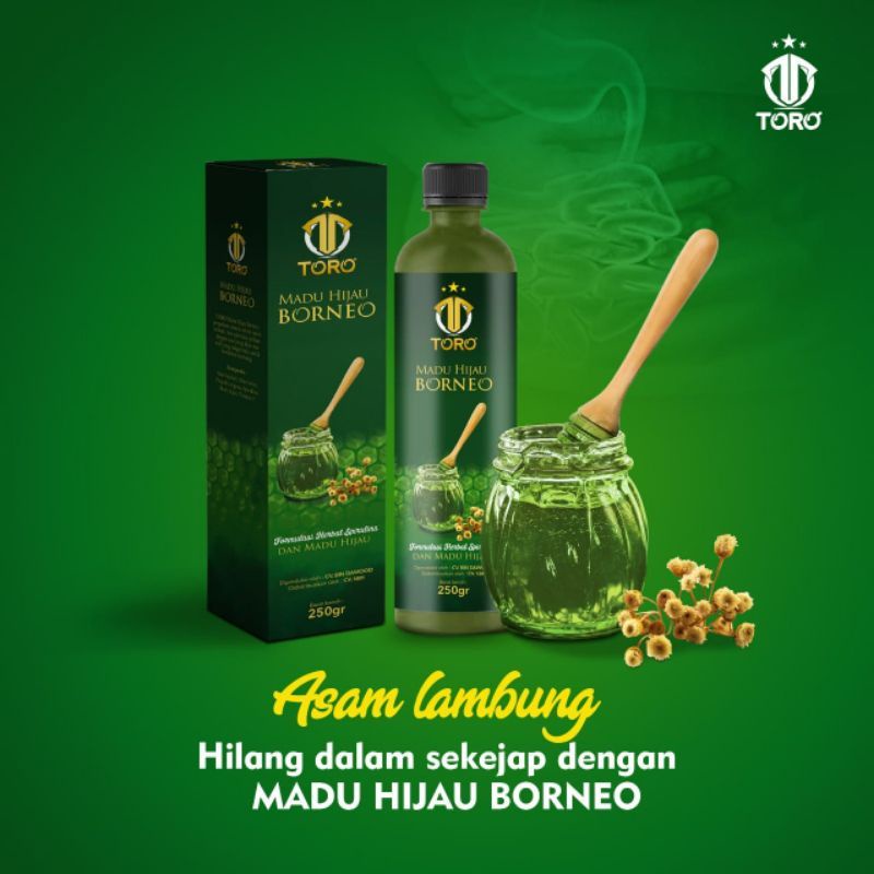 TORO ORIGINAL MADU MAHKOTA LEBAH BORNEO / MADI HIJAU BORNEO 250GR