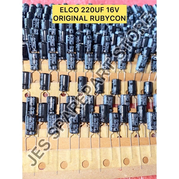 ELCO 220UF 16V ORIGINAL RUBYCON