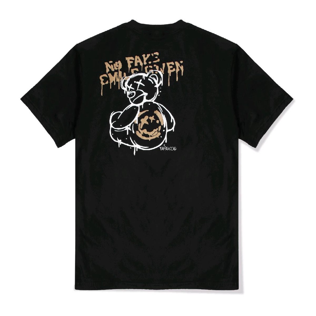 Kaos Pria Stone Bear Black Premium Kaos Distro ( L,XL)