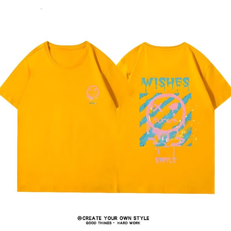 KAOS OVERSIZE PRIA/WANITA WISHES ATASAN PRIA LENGAN PENDEK KAOS PRIA DISTRO