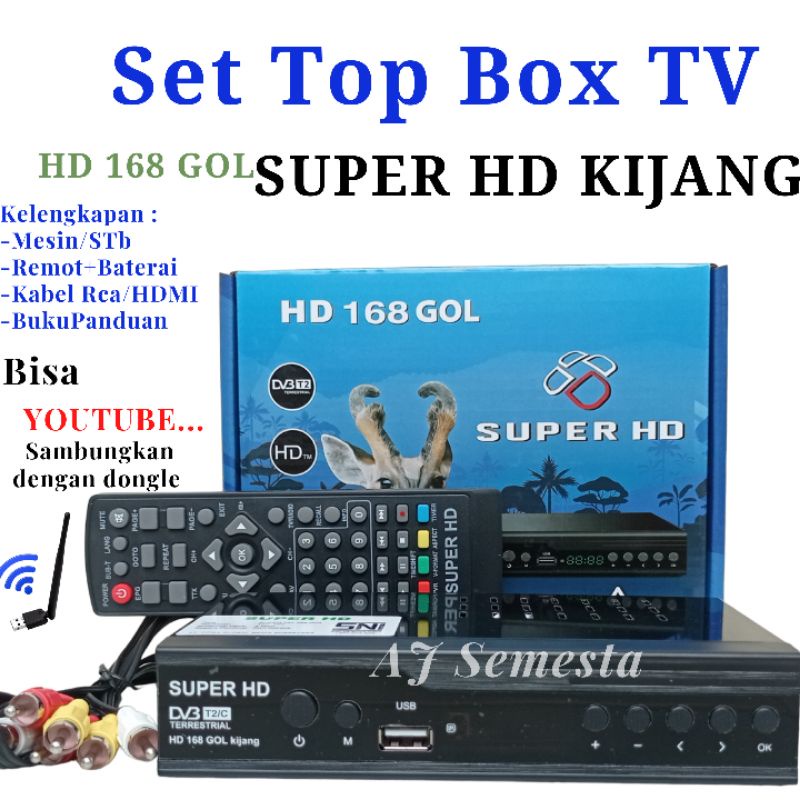 Set Top Box TV Digital DVB T2 Super HD 168 GOL KIJANG FREE BUBLE WRAP