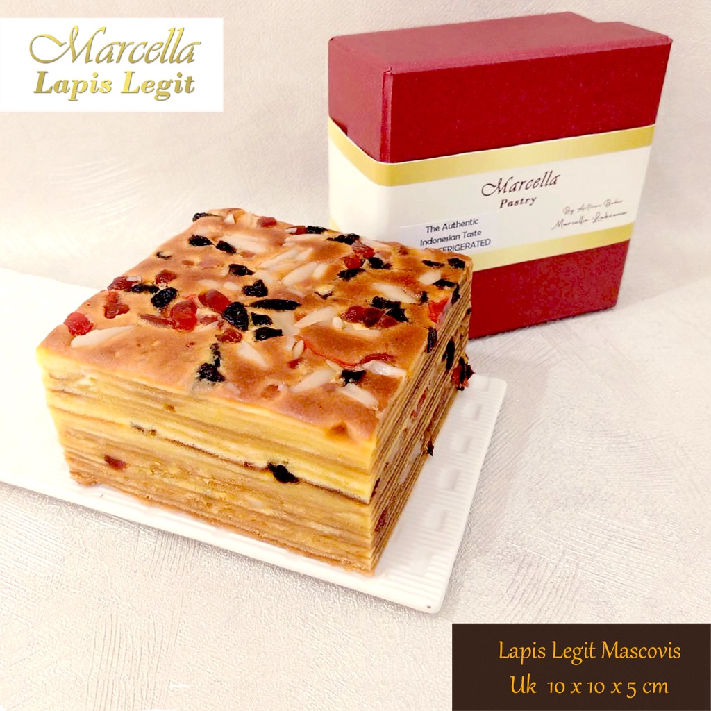 

Kue Lapis Marcella Lapis Legit Original Mascovis Size 10x10x5cm