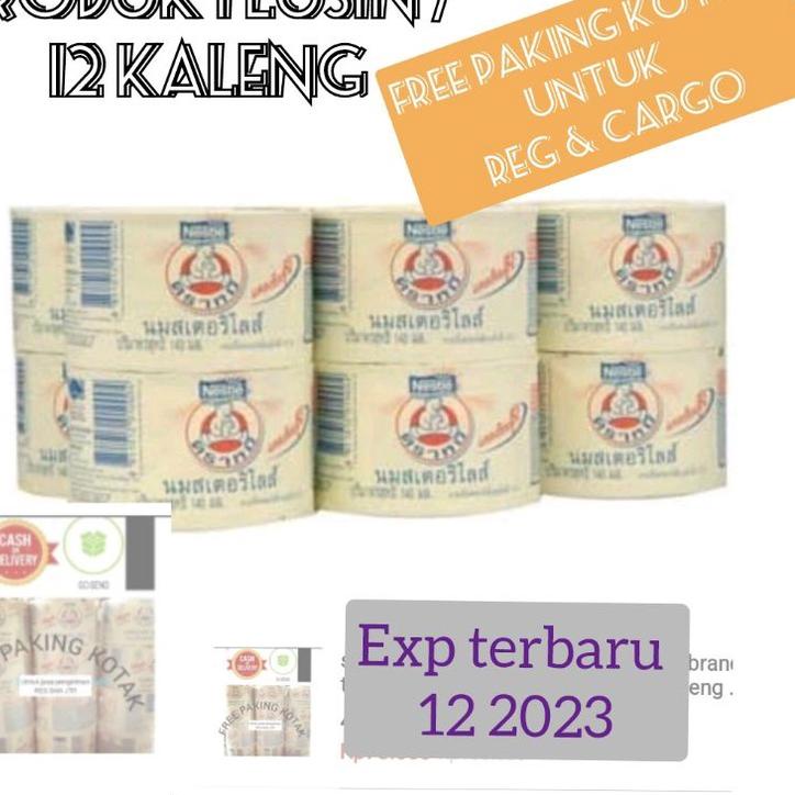 

Ready Stok susu beruang thailand / sterilized milk / bear brand thailand high calcium 1 lusin / 12 kaleng logo halal