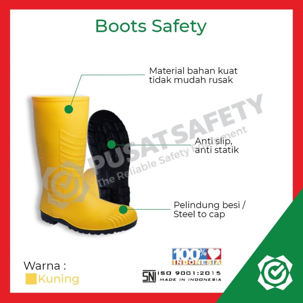 Sepatu Boot Strength Safety Kuning