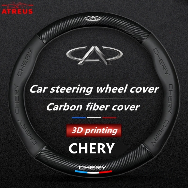 Chery Cover Setir Mobil Untuk Tiggo 4 8 7 5x Face QQ Eastar Auto Steering Wheel Cover Pelindung Kemudi Interior Mobil Logo Printing 3D