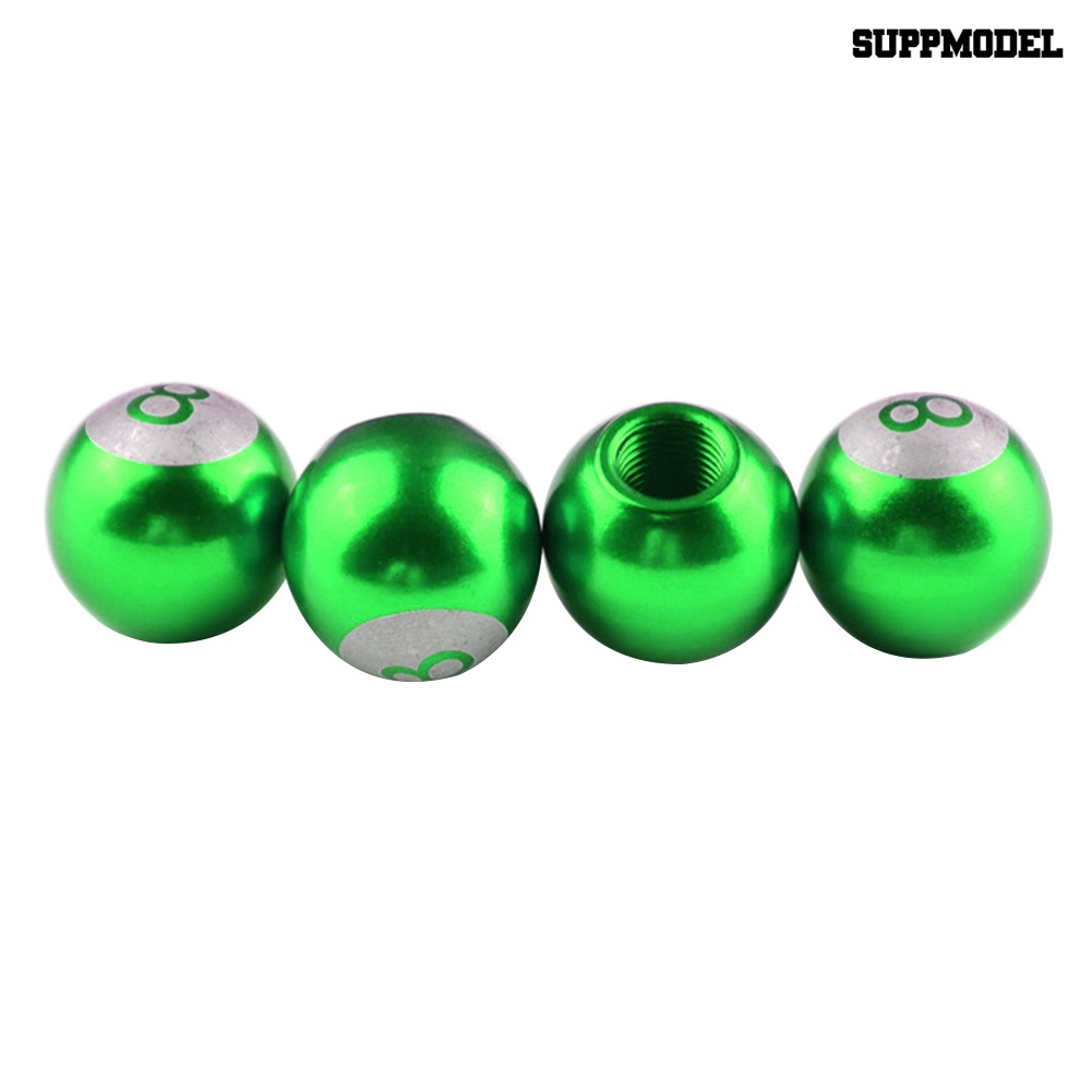 [Dekorasi] 4pcs Nomor8 Bola Bulat Sepeda Motor Roda Ban Angin Tutup Batang Klep