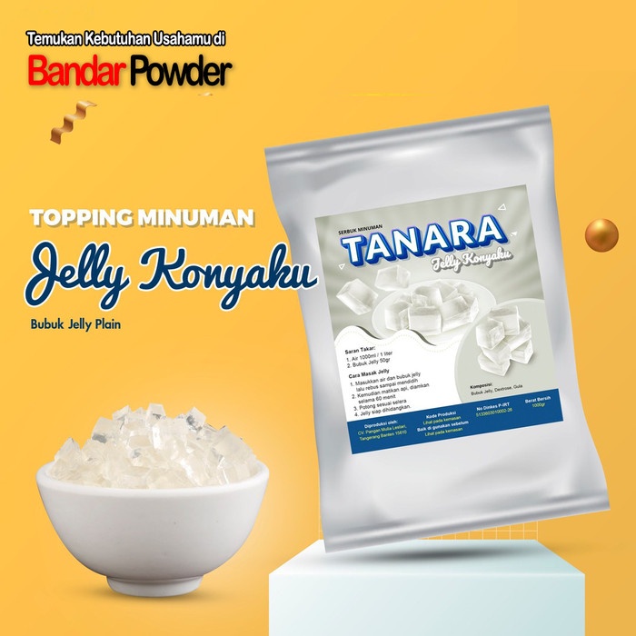 

Jelly Konyaku Powder Plain 1kg - Bubuk Topping Minuman - Bandar Powder