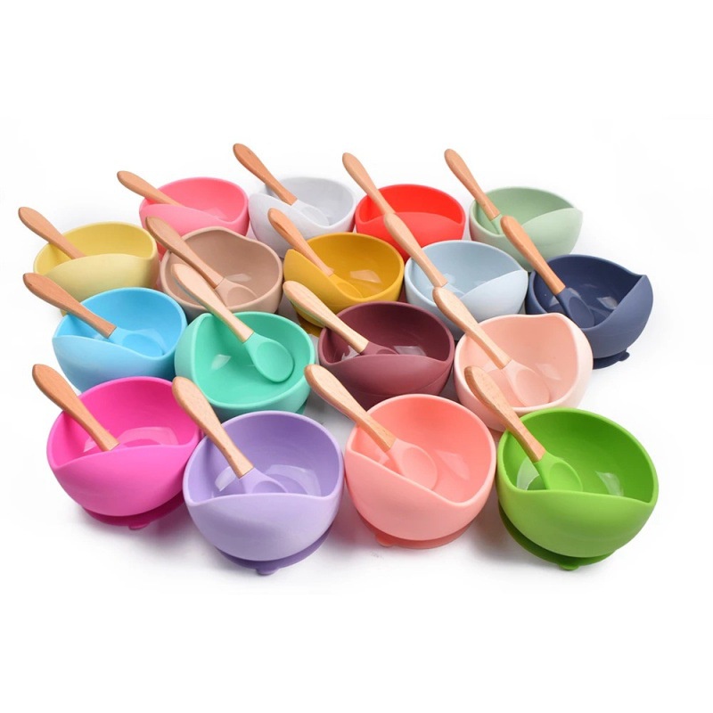 MOGYMOGY HL0472 BABY SILICONE SUCTION BOWL /MANGKOK MAKAN BAYI /MANGKUK SILIKON