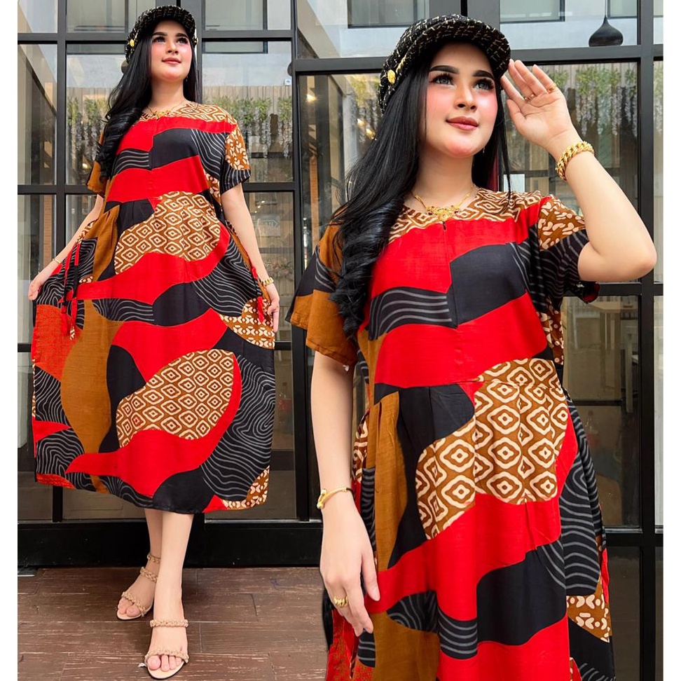 dress CHIBI semerbak bunga daster rayon arab jumbo