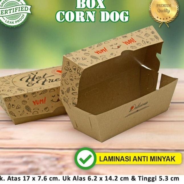 

[CODE XS26] Kotak Dus Box Corn Dog Corndog (50 pc) [AH4]