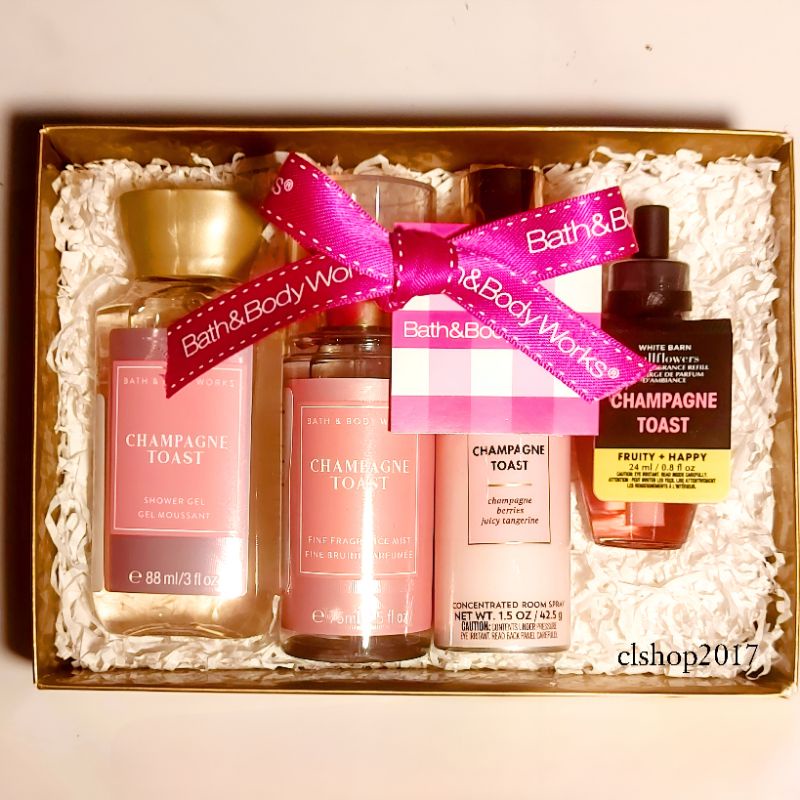 BBW CHAMPAGNE TOAST GIFT SET PAKET BATH &amp; BODY WORKS