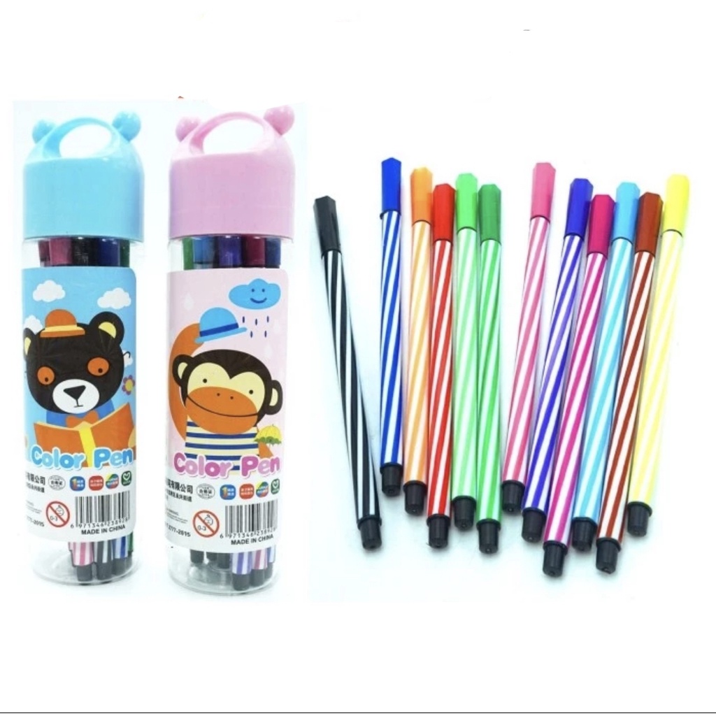 12 PCS CAT Pencil SPIDOL Warna Warni Pasifik UNIK Lucu Bagus Viral Mainan Buat Anak anak Metalik 12 COLOUR untuk Dipilih 0.7Mm Titik Ekstra Halus Pena Tahan AIR Water Minyak OIL Lengkap Permanen Pada Batu Logam Kaca Kayu Album DIY BLUE YELLOW ORANGE NEAVY