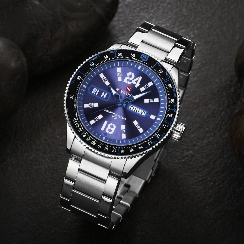 BISA COD !! jam tangan pria cowok NAVIFORCE 9102 FREE BOX FREE BATERAI CADANGAN kekinian terbaru terlaris termurah termewah analog