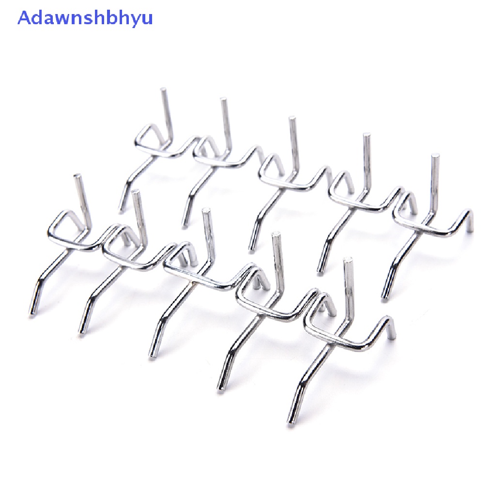 Adhyu 10pc Papan Pasak Metal Pegboard Hooks Penyimpanan Toko Kerja Garasi Display ID