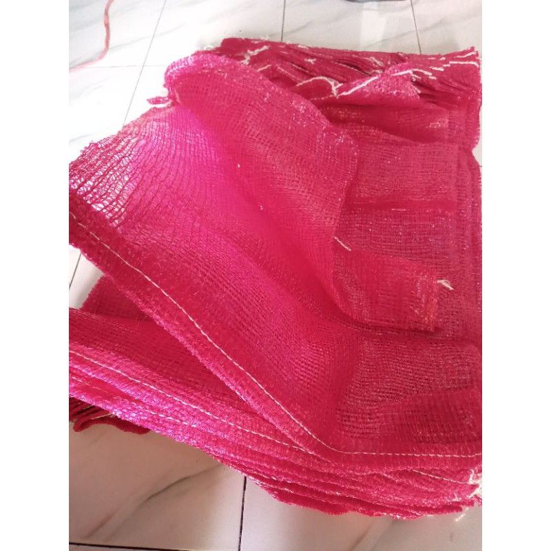 Karung bawang merah kapasitas 30 kg (brongsong kelengkeng/karung buah)