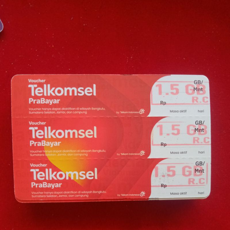 Voucher Telkomsel 1.5 GB Zona 1 sumbagsel