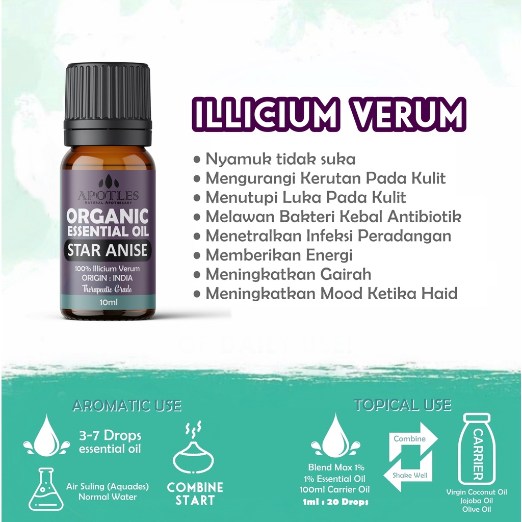 Star Anise Essential Oil - Minyak Aromaterapi Murni Bunga Lawang 10ml