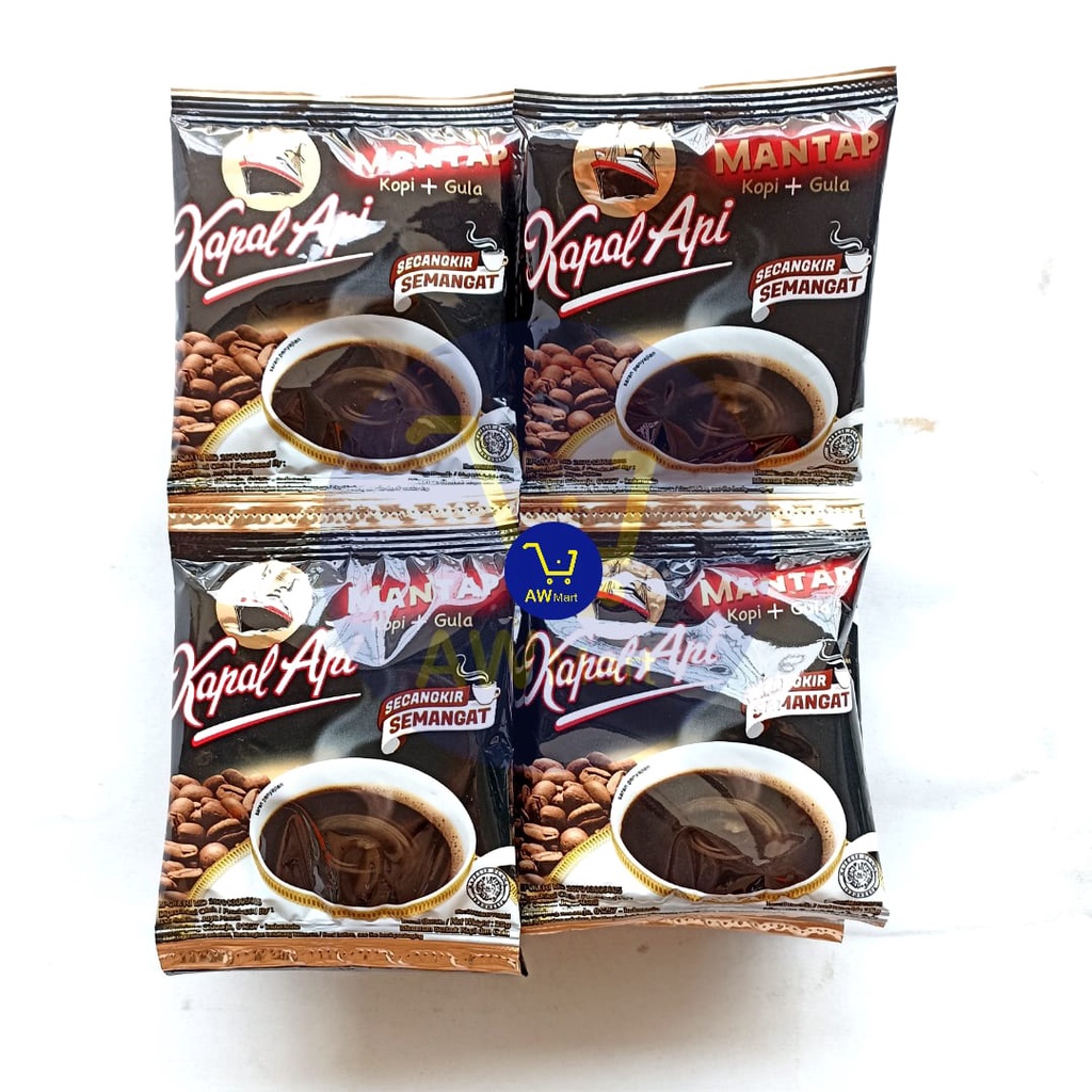 KAPAL API MANTAP RENCENG ISI ( 10 SACHET X 25 GRAM ) - KOPI ISNTAN KOPI + GULA MANTAP