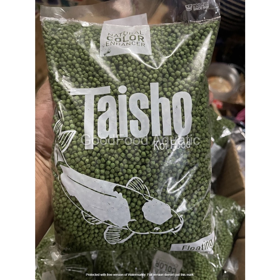 Pakan Pelet Makanan Ikan KOI TAISHO SUPER 1KG (HIJAU) SPIRULINA